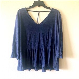 🌸3/$10🌸 Cato Blue Peplum Blouse